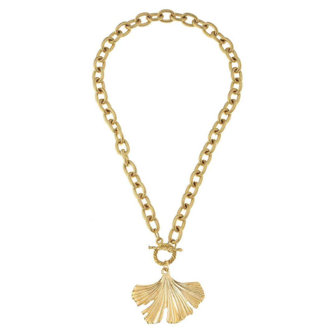 Ginkgo Leaf Toggle Necklace - Casey & Company