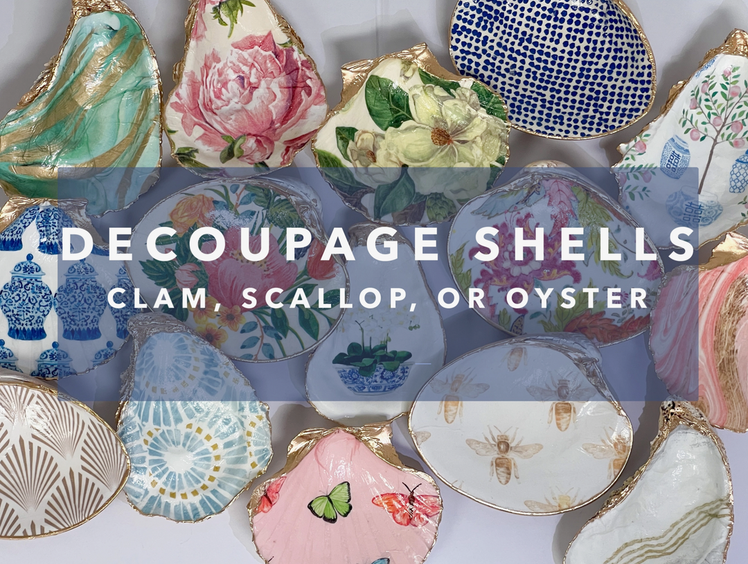 Decoupage Shells- Clam, Scallop, or Oyster