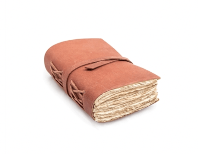Mini Leather Wrap Journal 4.25" x 6.25" - Casey & Company