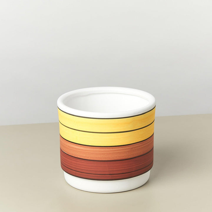 Polychrome Cylinder Pot - 5.5 Inch - Casey & Company