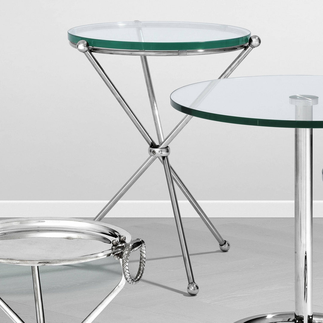 Round Glass Side Table - Casey & Company