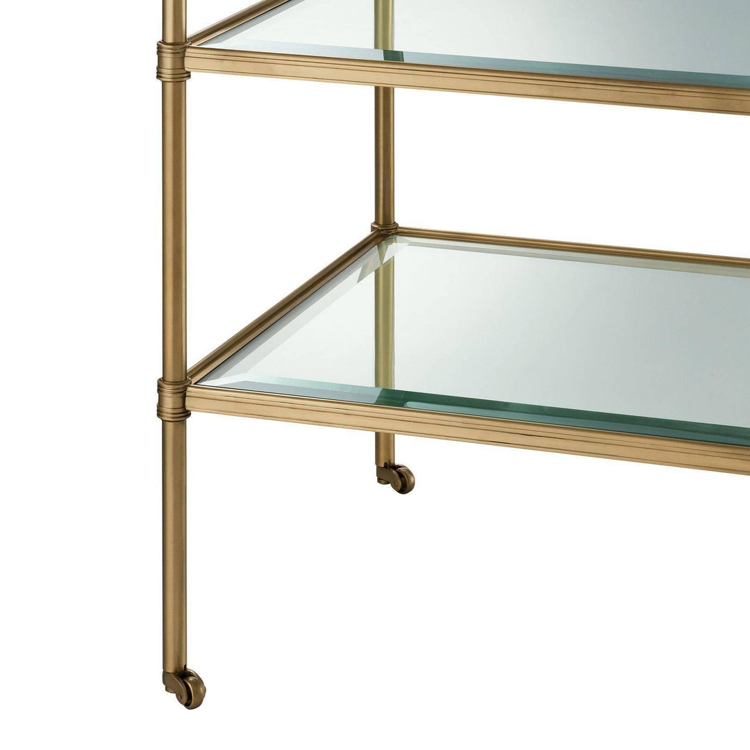 Aged Brass Side Table - Casey & Company