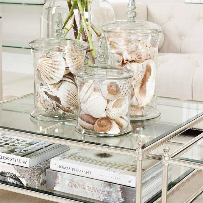 Glass Coffee Table On Wheels - Casey & Company