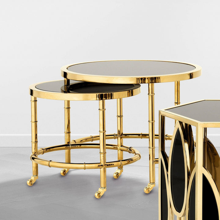 Gold Nesting Side Table - Casey & Company
