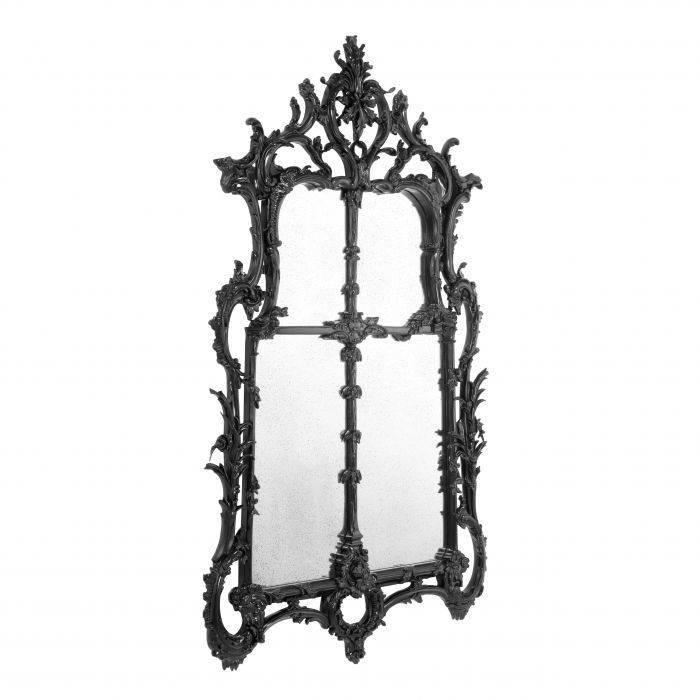 Black Baroque Accent Mirror - Casey & Company