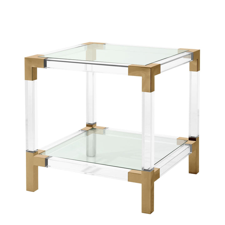Clear Glass Side Table - Casey & Company