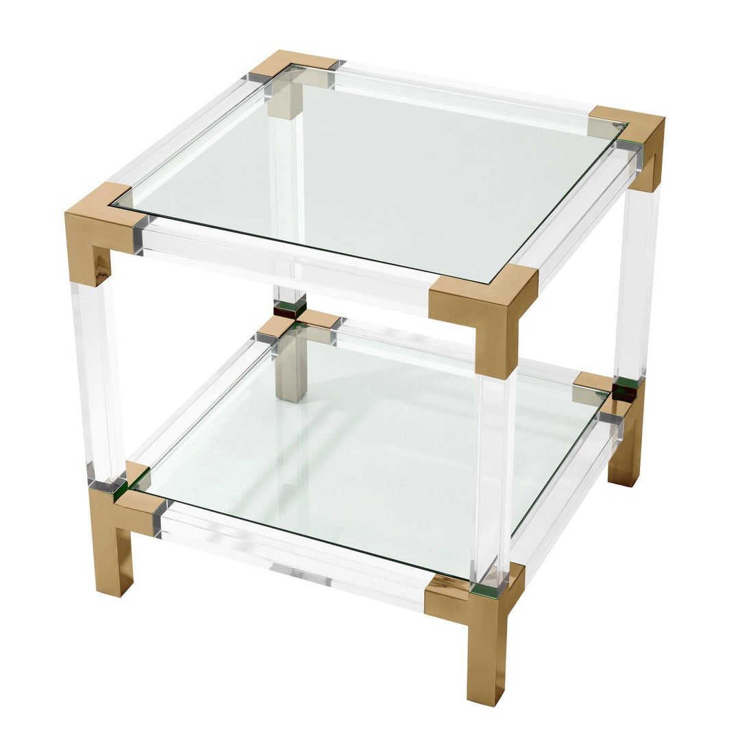 Clear Glass Side Table - Casey & Company