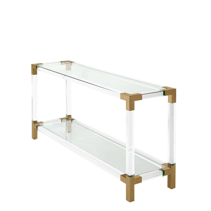 Clear Glass Console Table - Casey & Company