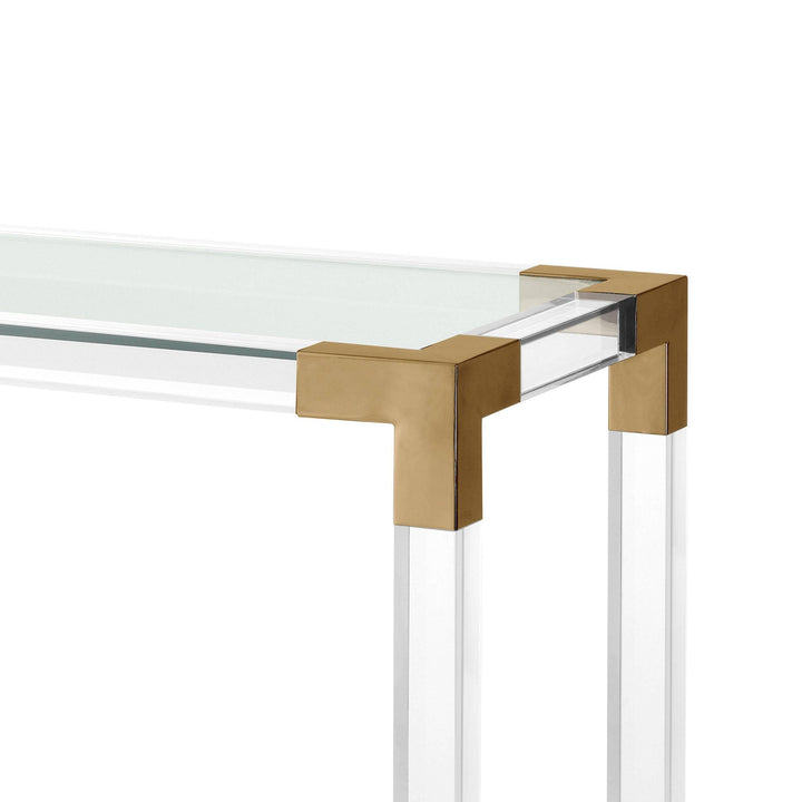 Clear Glass Console Table - Casey & Company