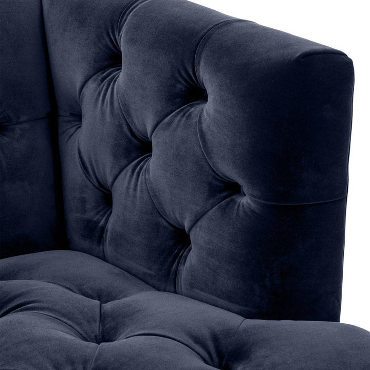 Blue Velvet Tufted Sofa - Casey & Company