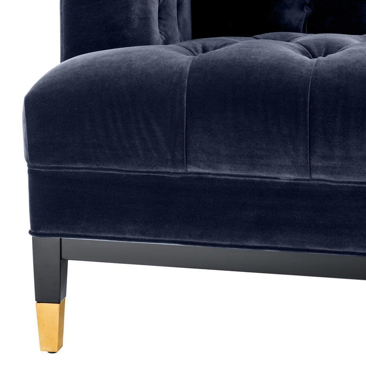 Blue Velvet Tufted Sofa - Casey & Company