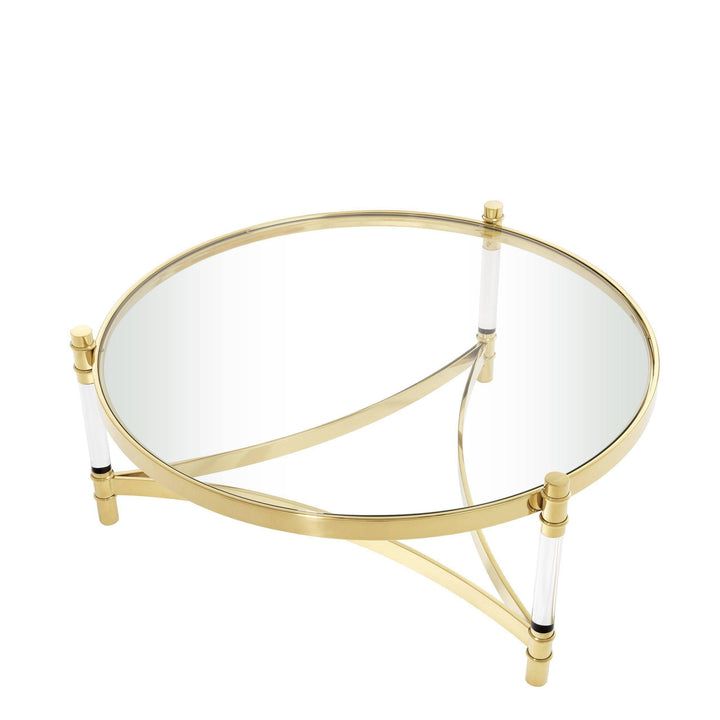 Round Gold Coffee Table - Casey & Company