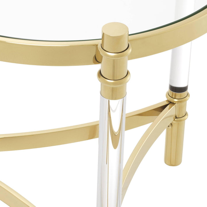 Gold Round Side Table - Casey & Company