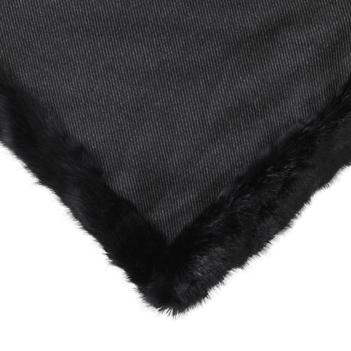 Black Fur Throw - Casey & Company