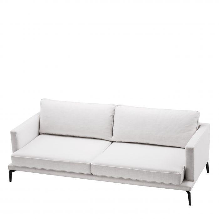 White Minimalist Settee Sofa - Casey & Company