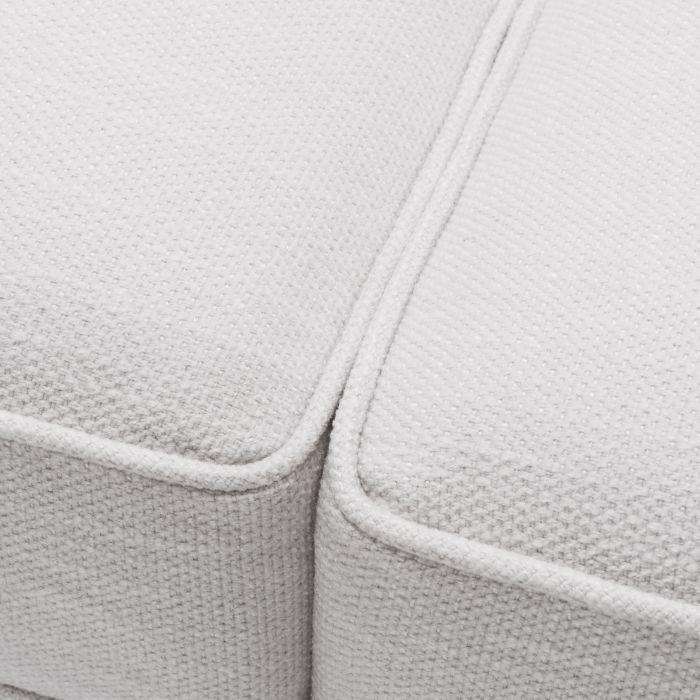 White Minimalist Settee Sofa - Casey & Company