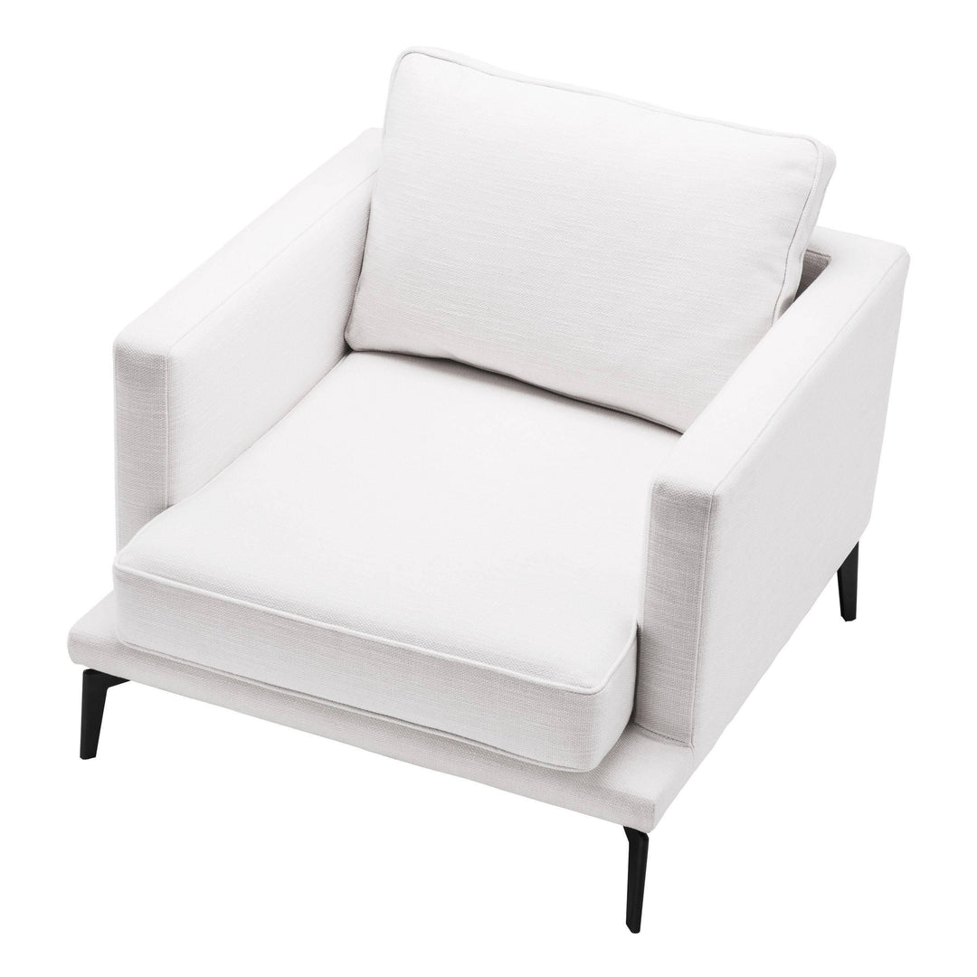 White Minimalist Armchair - Casey & Company