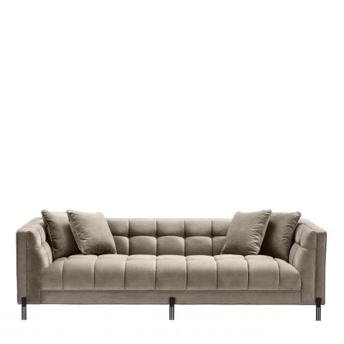Greige Biscuit-Tufted Sofa - Casey & Company