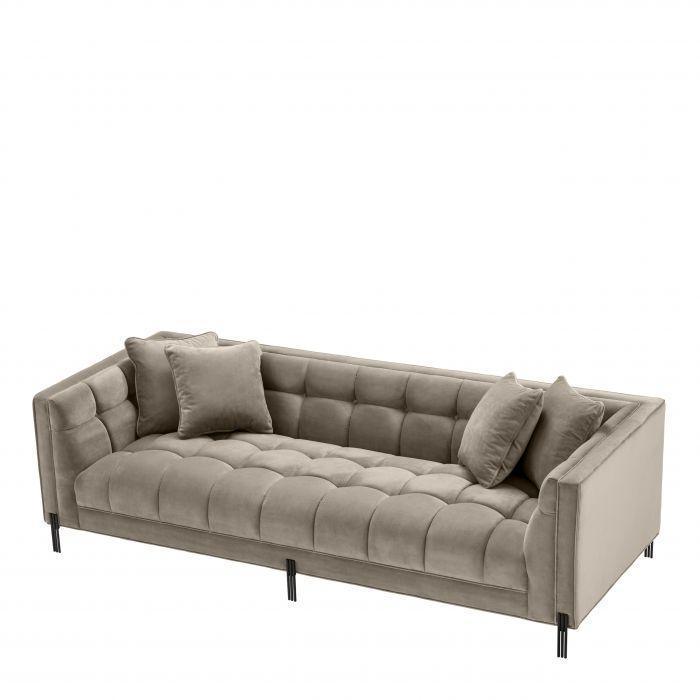 Greige Biscuit-Tufted Sofa - Casey & Company