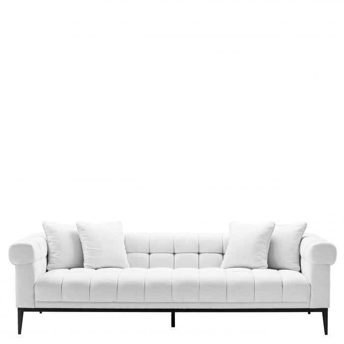 White Biscuit-Tufted Sofa - Casey & Company