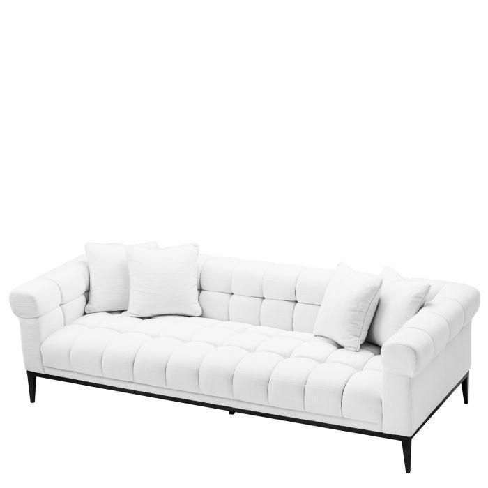 White Biscuit-Tufted Sofa - Casey & Company