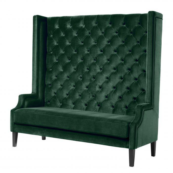 High Tufted Green Sofa - Casey & Company