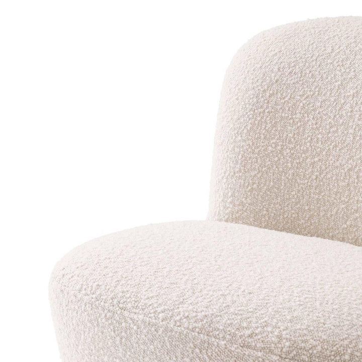 White Domed Back Swivel Chair - Casey & Company