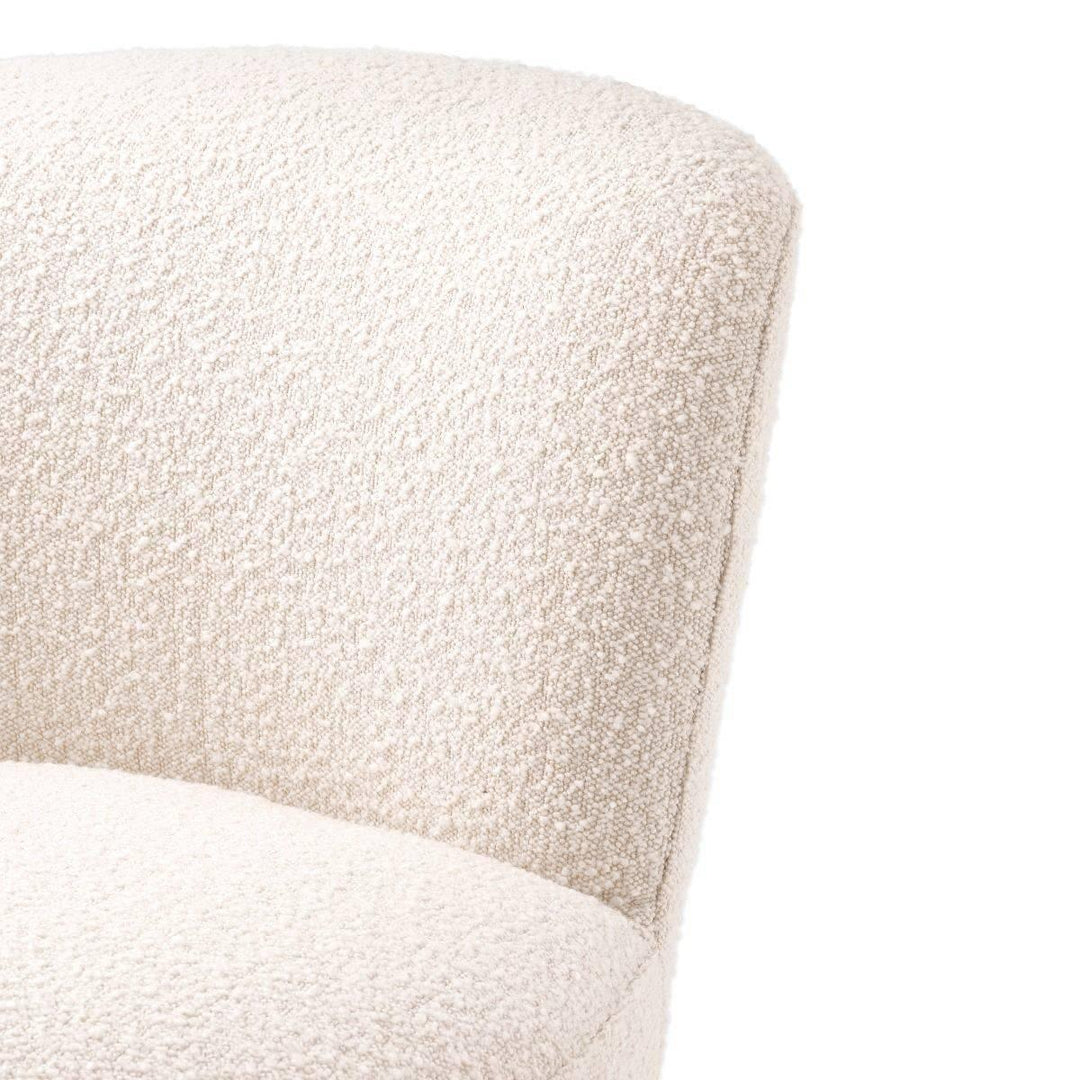 White Domed Back Swivel Chair - Casey & Company