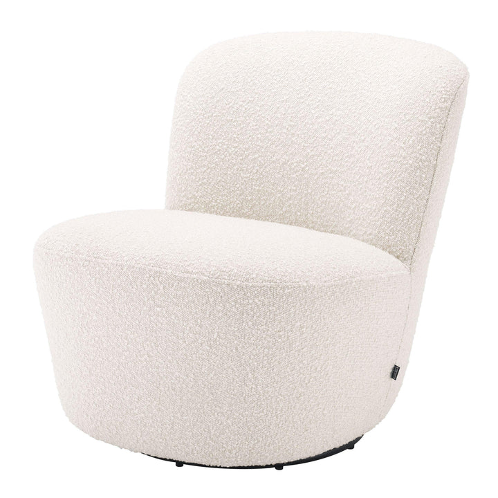 White Domed Back Swivel Chair - Casey & Company