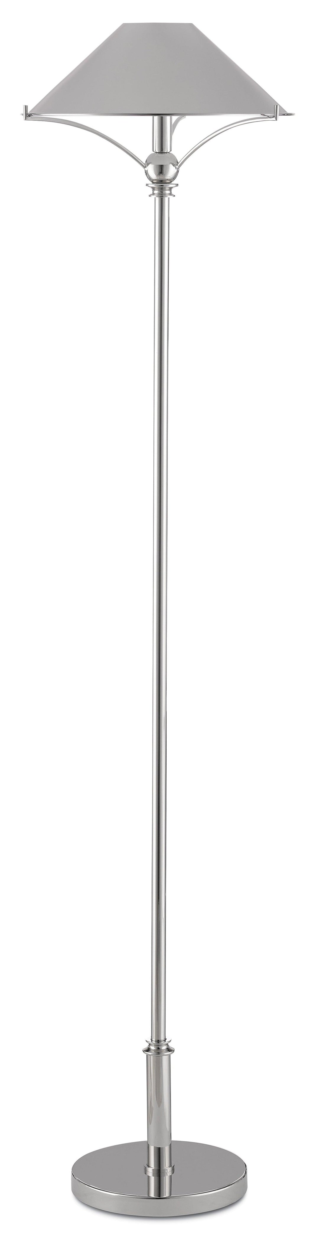 Maarla Nickel Floor Lamp - Casey & Company