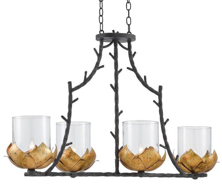 Water-Lily Rectangular Chandelier - Casey & Company
