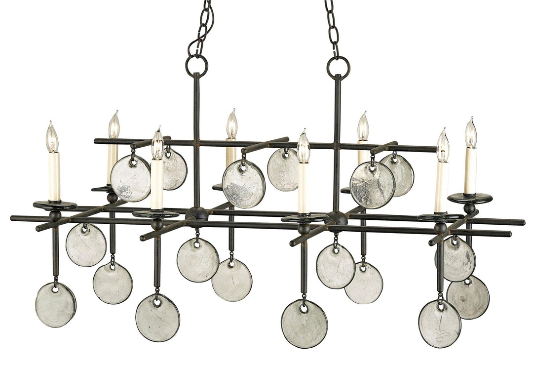 Sethos Black Rectangular Chandelier - Casey & Company