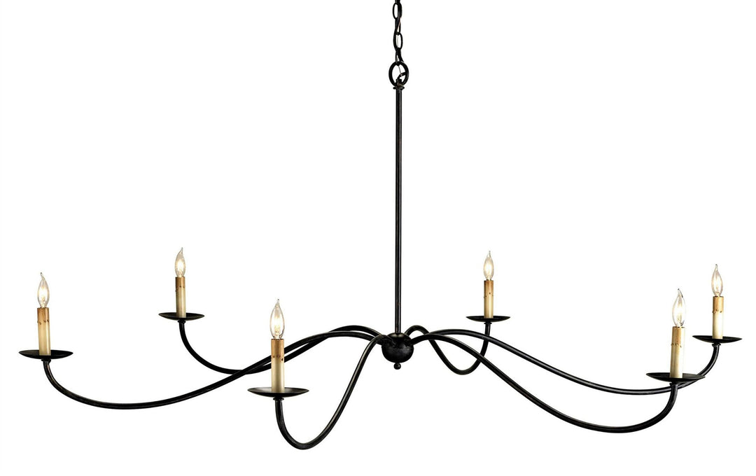 Saxon Black Chandelier - Casey & Company