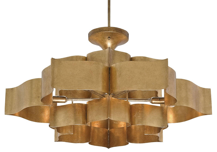 Grand Lotus Gold Large Chandelier - Casey & Company