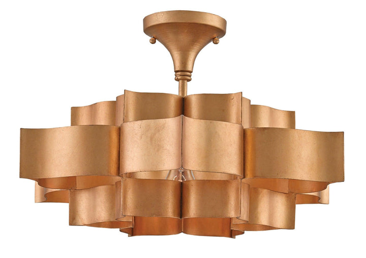 Grand Lotus Gold Small Chandelier - Casey & Company