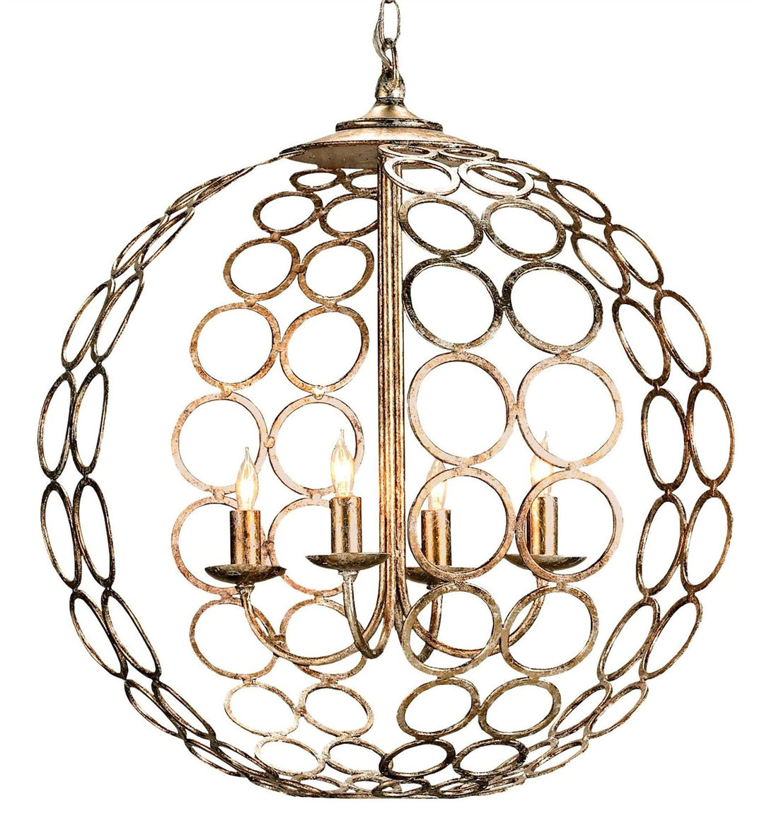 Tartufo Silver Orb Chandelier - Casey & Company