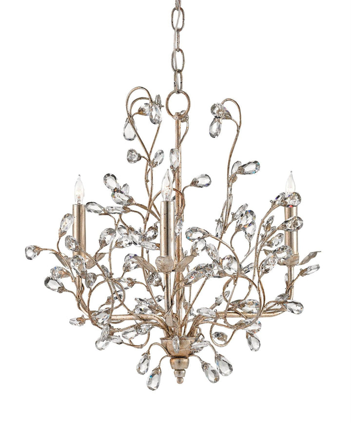 Crystal Bud Silver Small Chandelier - Casey & Company