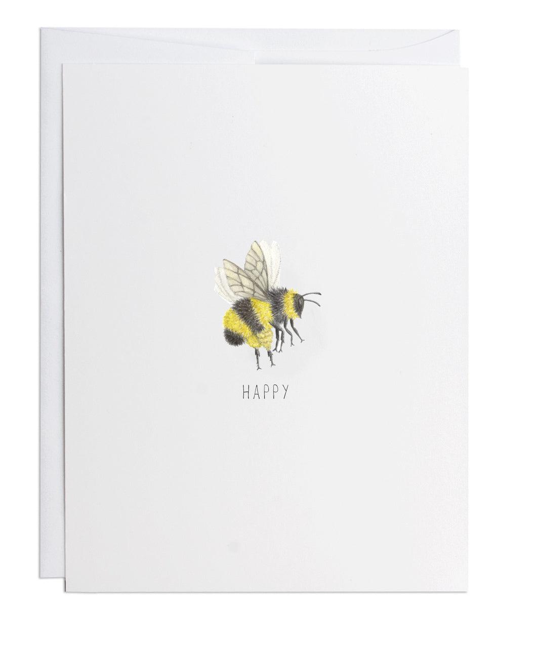 Bee Happy Greeting Card - Casey & Company