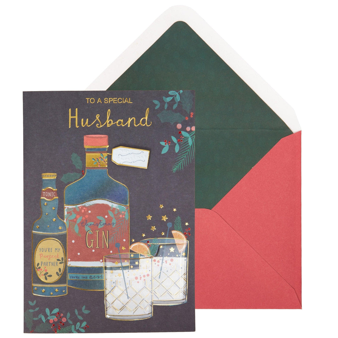 TWO HOLIDAY COCKTAILS HUSBAND HOLIDAY CARD - Casey & Company