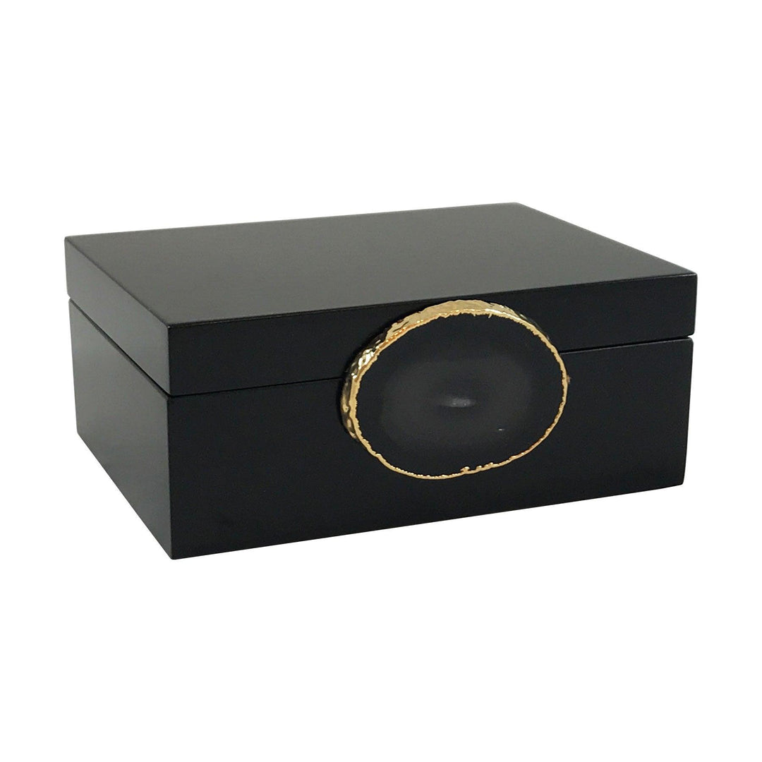 Guilherme Small Agate Box, Black/Natural - Casey & Company