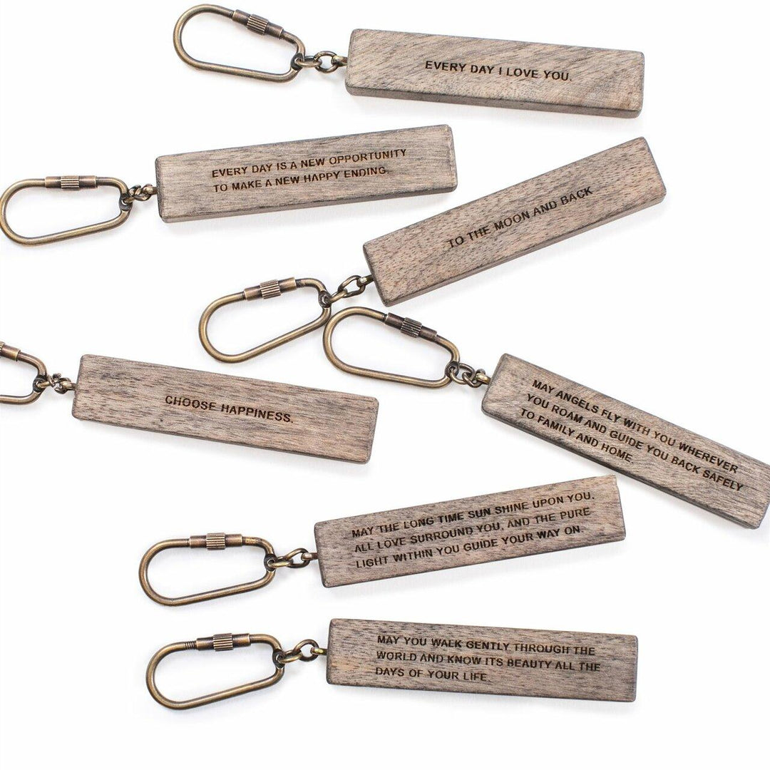 Wood Quote Keychain - Casey & Company
