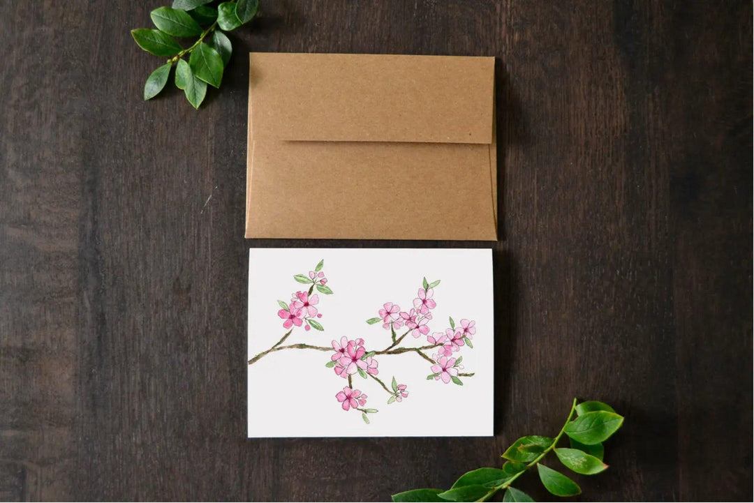 Cherry Blossom Greeting Card - Casey & Company