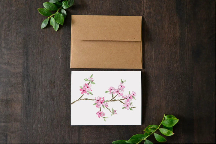 Cherry Blossom Greeting Card - Casey & Company