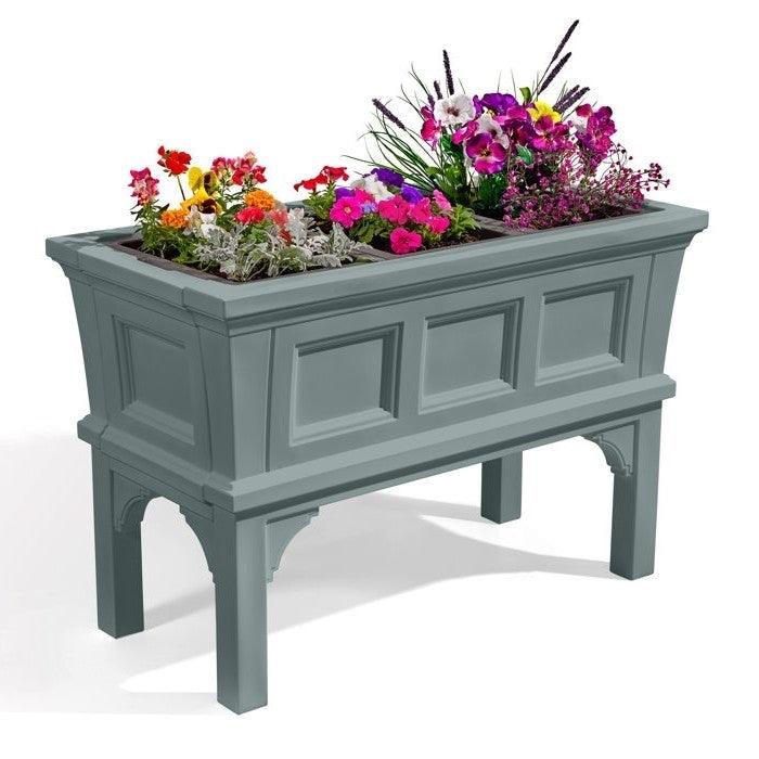 Green Rectangular Raised Garden Bed Planter Box with 3 Removable Trays - Casey & Company