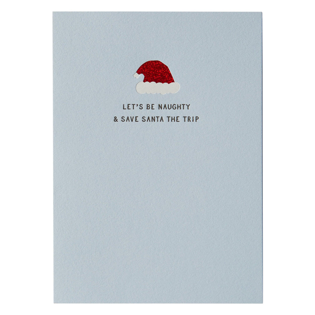 4.5” x 6.25” Let's Be Naughty Holiday Romance Card - Casey & Company
