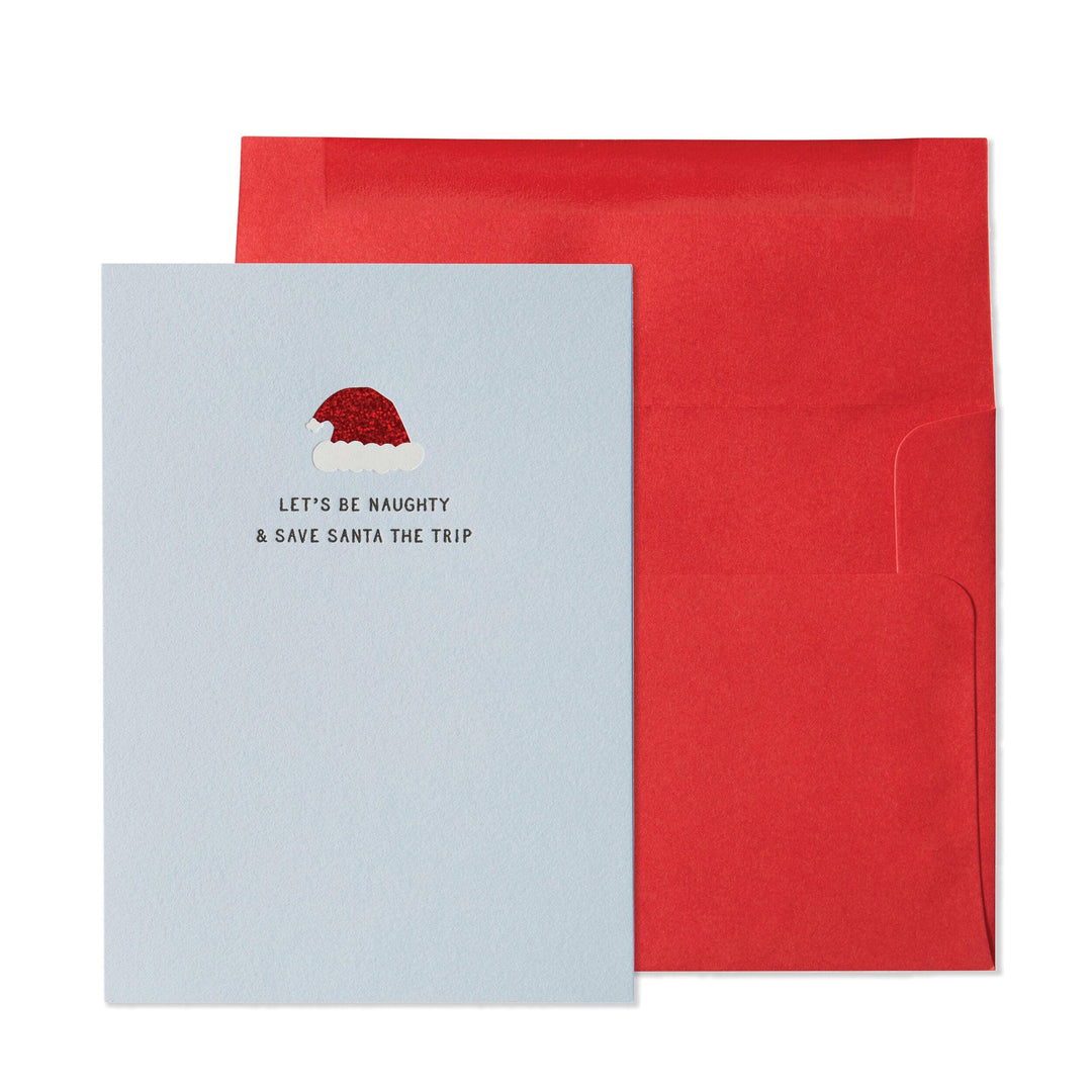 4.5” x 6.25” Let's Be Naughty Holiday Romance Card - Casey & Company