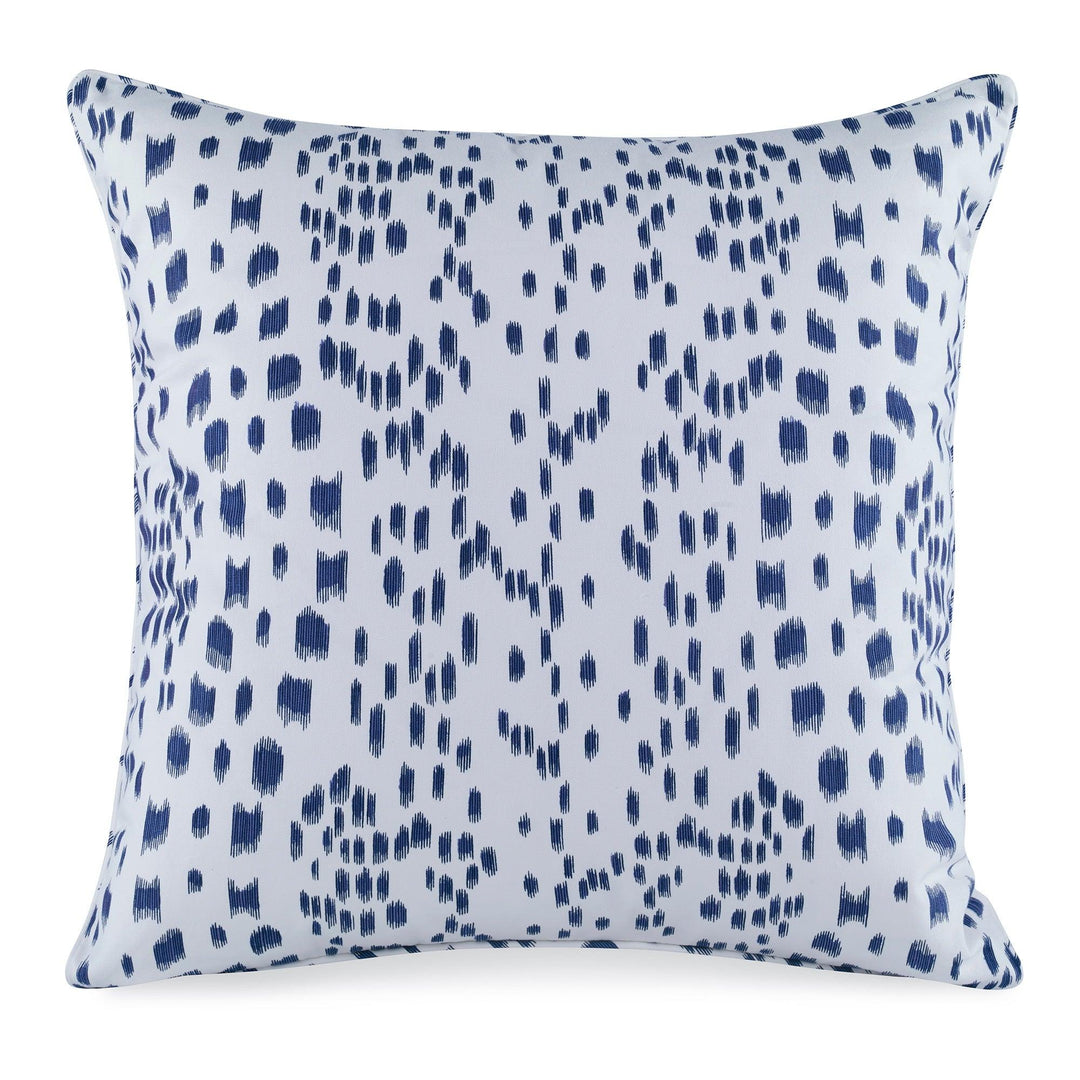 Les Touches Embroidered Pillow - Indigo - Casey & Company